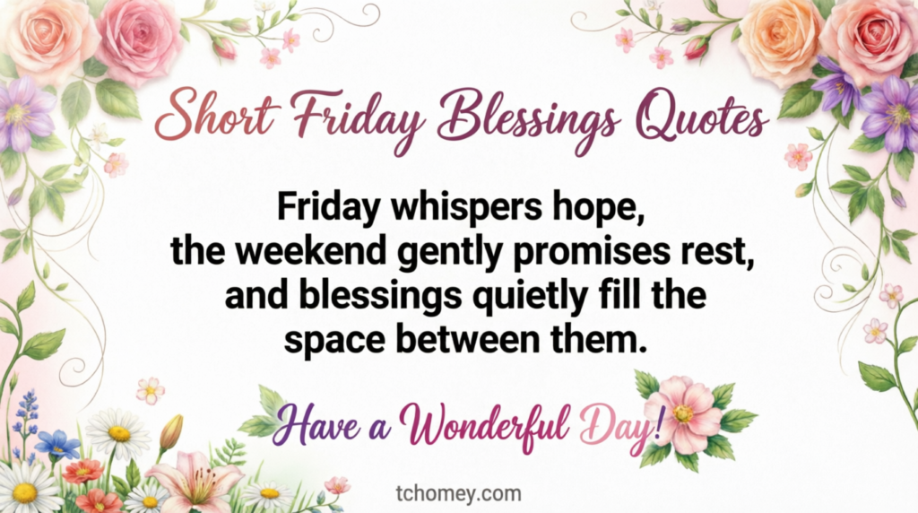 Short Friday Blessings Quotes