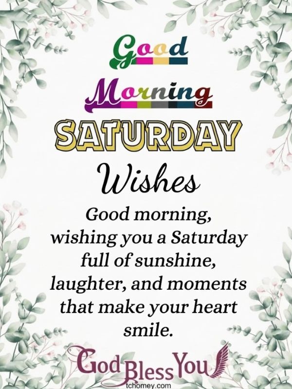 Good Morning Saturday Wishes