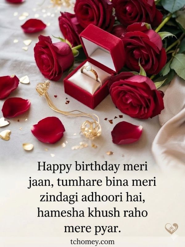 Happy Birthday My Love Wishes in Hindi-English